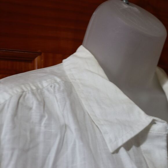 Banana Republic Heritage White Button Down Beaded Sequin Shirt XL - Picture 3 of 12